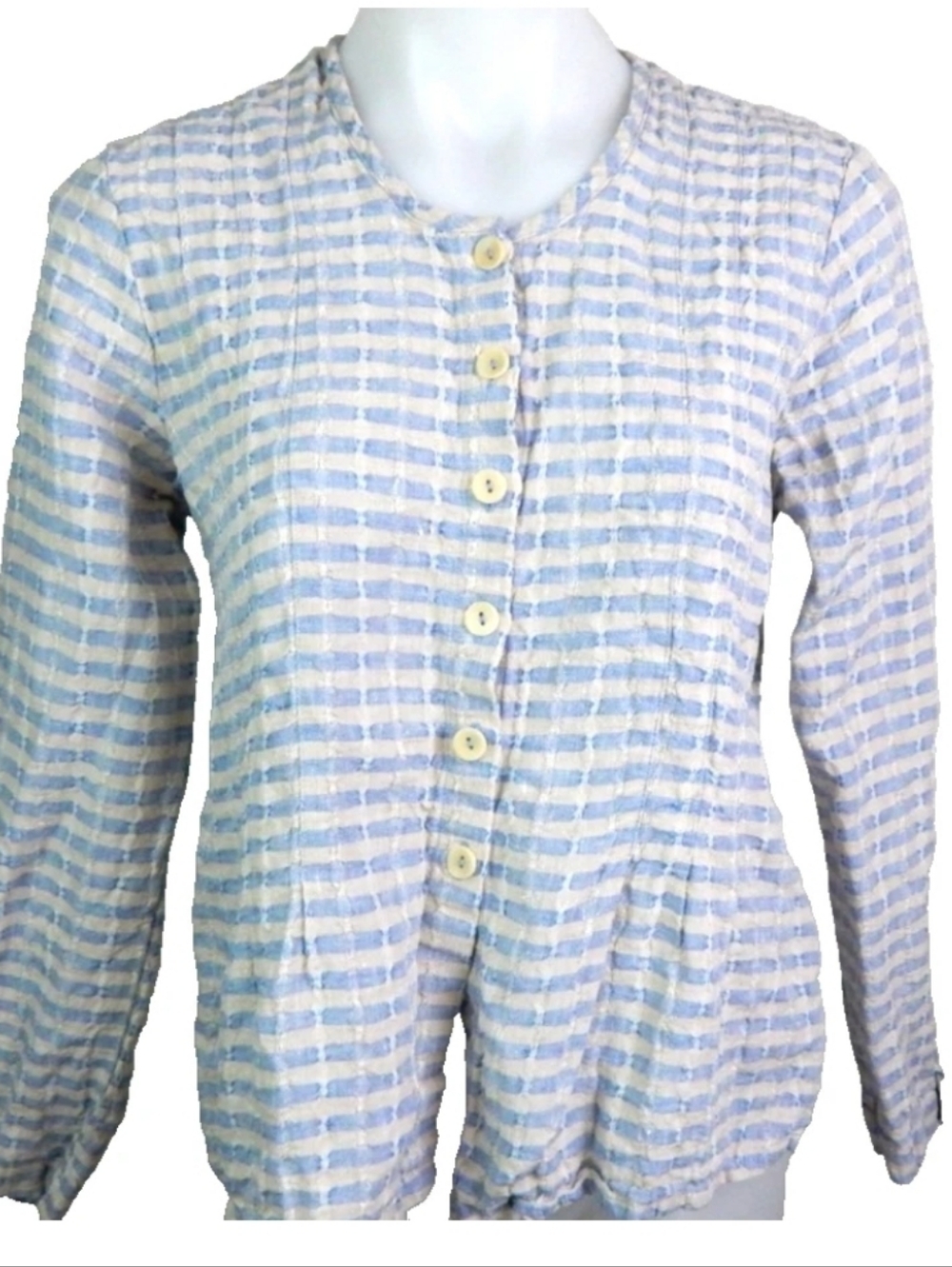 Flax Textured Striped Linen Shirt
